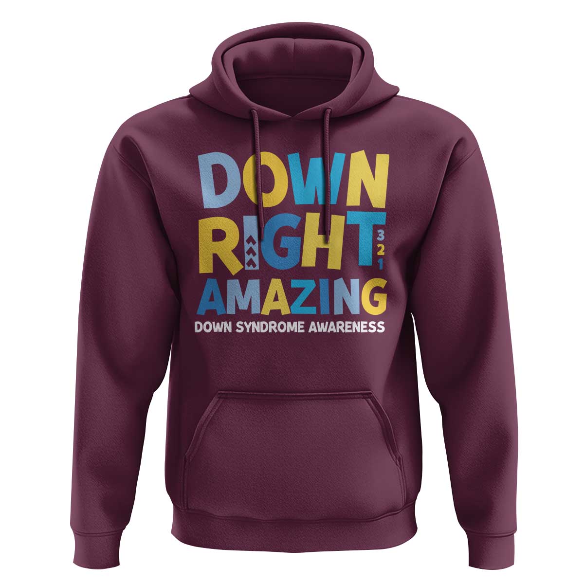 World Down Syndrome Day Hoodie 321 Awareness Support Down Right Amazing Three Arrows