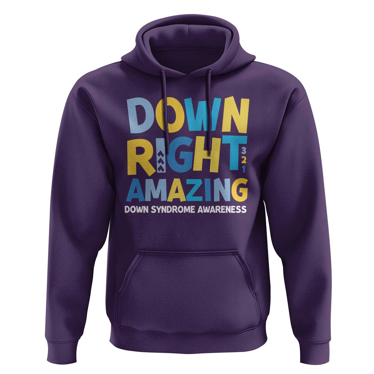 World Down Syndrome Day Hoodie 321 Awareness Support Down Right Amazing Three Arrows