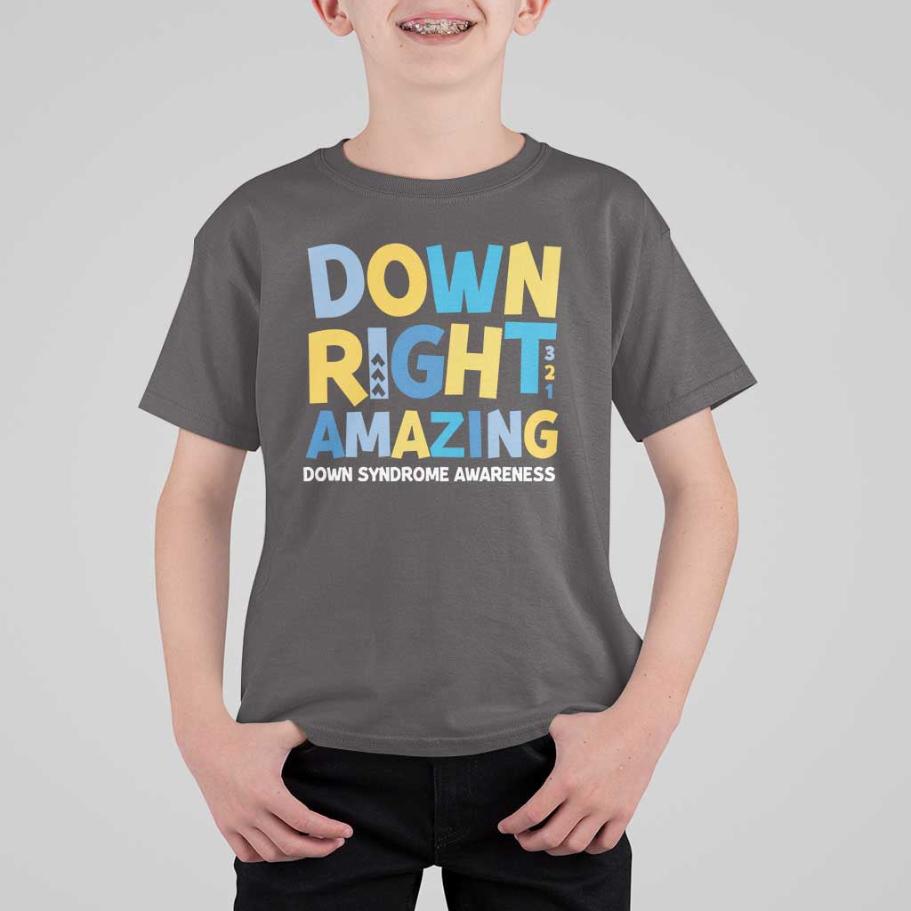 World Down Syndrome Day T Shirt For Kid 321 Awareness Support Down Right Amazing Three Arrows
