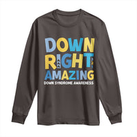 World Down Syndrome Day Long Sleeve Shirt 321 Awareness Support Down Right Amazing Three Arrows