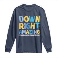World Down Syndrome Day Long Sleeve Shirt 321 Awareness Support Down Right Amazing Three Arrows