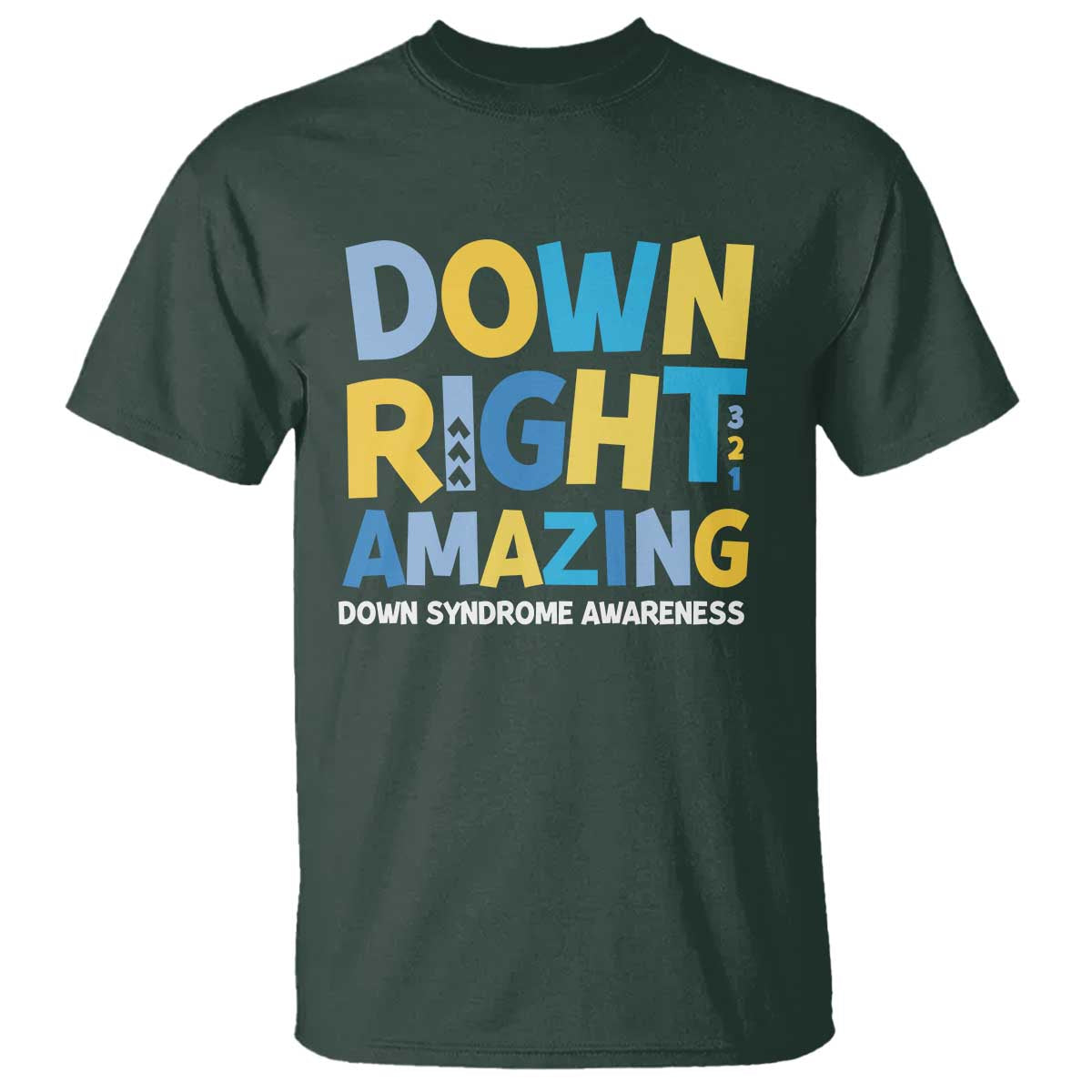 World Down Syndrome Day T Shirt 321 Awareness Support Down Right Amazing Three Arrows