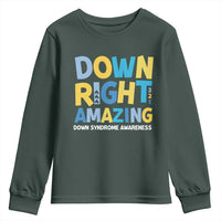 World Down Syndrome Day Youth Sweatshirt 321 Awareness Support Down Right Amazing Three Arrows