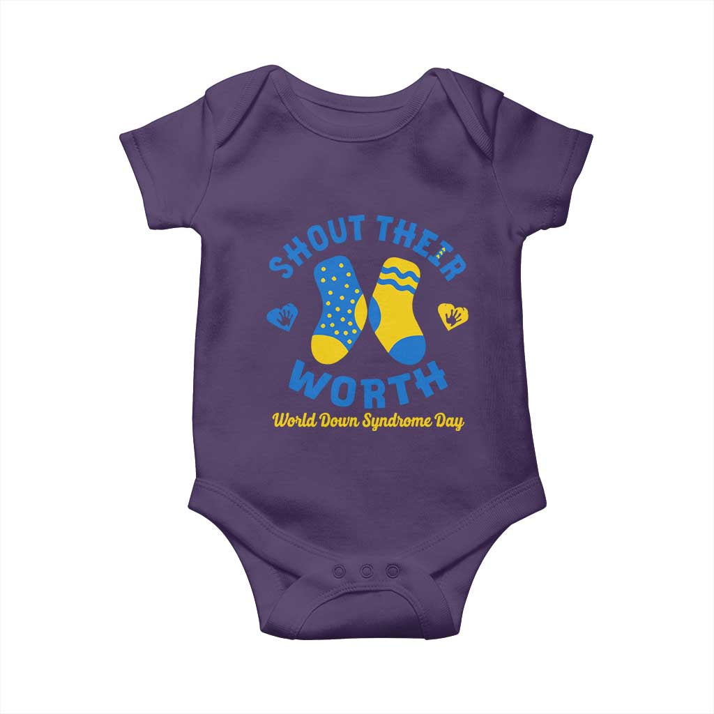 World Down Syndrome Day Baby Onesie 321 Awareness Support Shout Their Worth