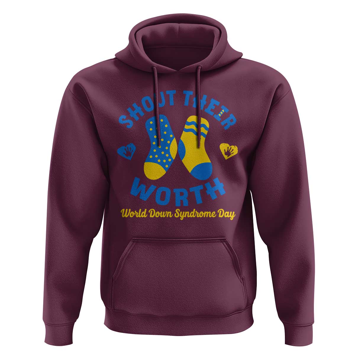 World Down Syndrome Day Hoodie 321 Awareness Support Shout Their Worth