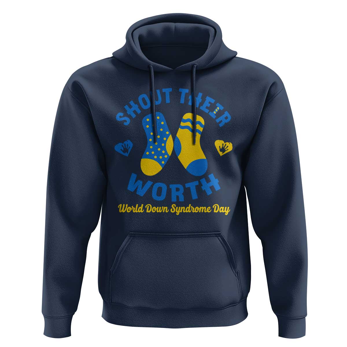 World Down Syndrome Day Hoodie 321 Awareness Support Shout Their Worth