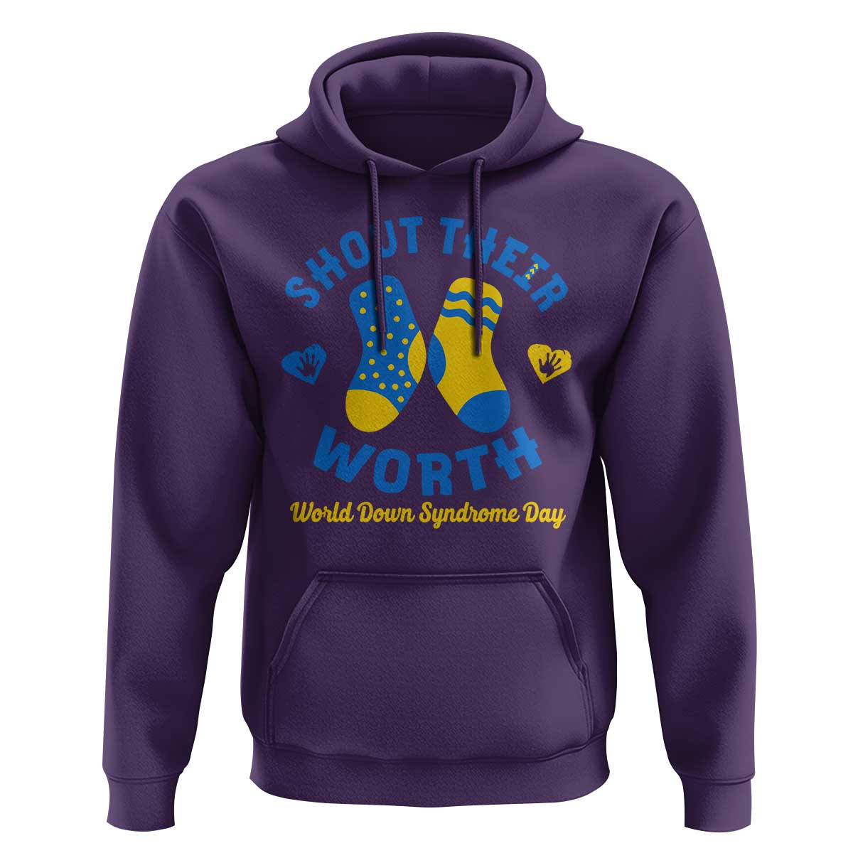 World Down Syndrome Day Hoodie 321 Awareness Support Shout Their Worth