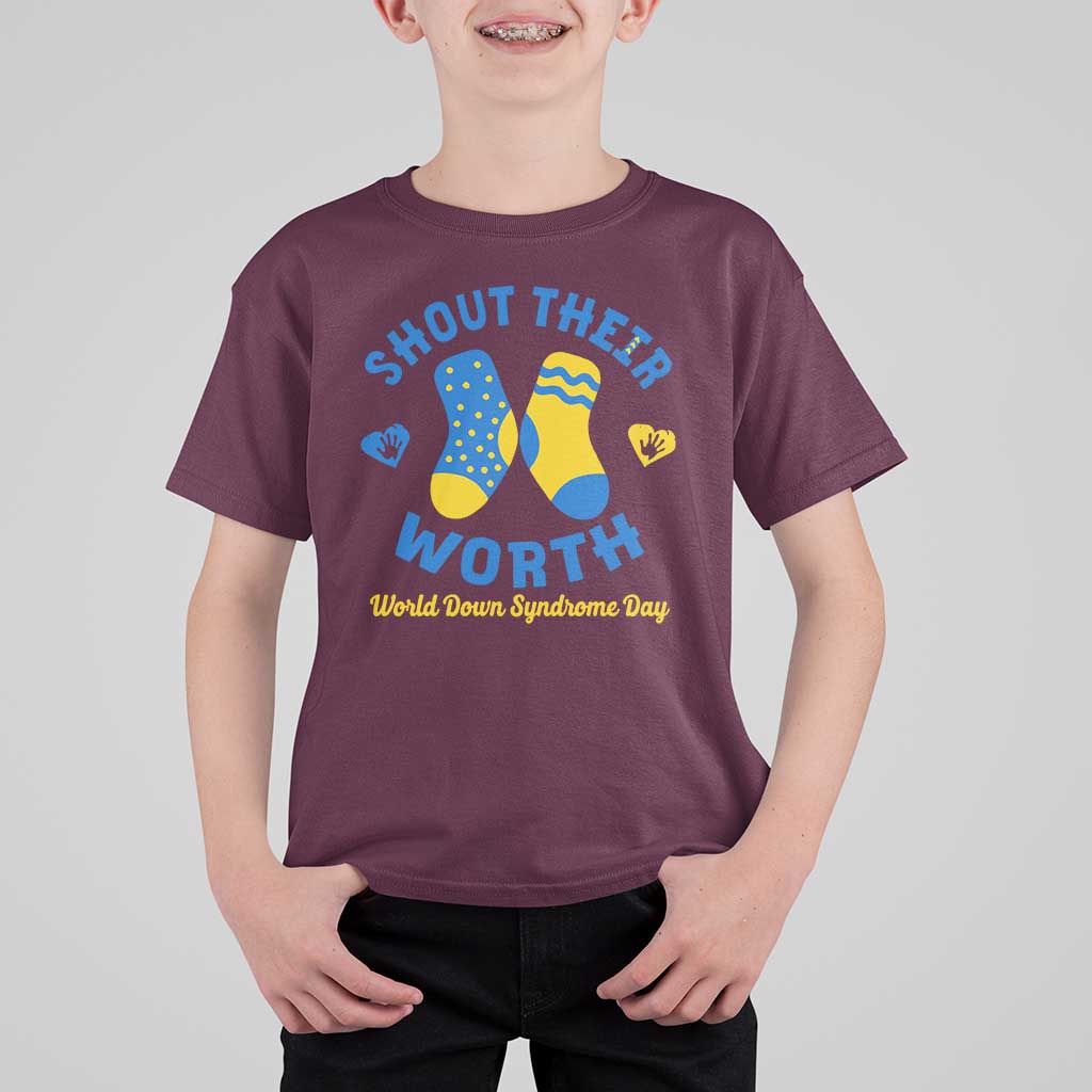 World Down Syndrome Day T Shirt For Kid 321 Awareness Support Shout Their Worth