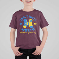 World Down Syndrome Day T Shirt For Kid 321 Awareness Support Shout Their Worth