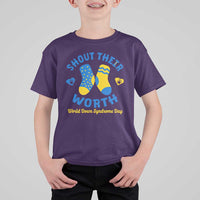 World Down Syndrome Day T Shirt For Kid 321 Awareness Support Shout Their Worth