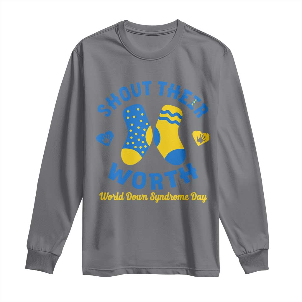 World Down Syndrome Day Long Sleeve Shirt 321 Awareness Support Shout Their Worth