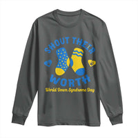 World Down Syndrome Day Long Sleeve Shirt 321 Awareness Support Shout Their Worth
