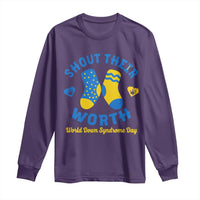 World Down Syndrome Day Long Sleeve Shirt 321 Awareness Support Shout Their Worth