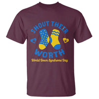 World Down Syndrome Day T Shirt 321 Awareness Support Shout Their Worth