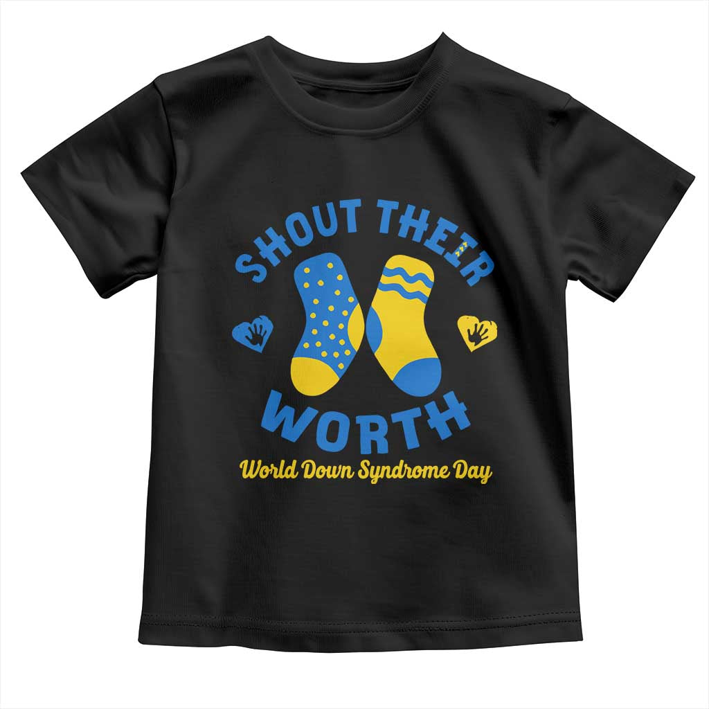 World Down Syndrome Day Toddler T Shirt 321 Awareness Support Shout Their Worth