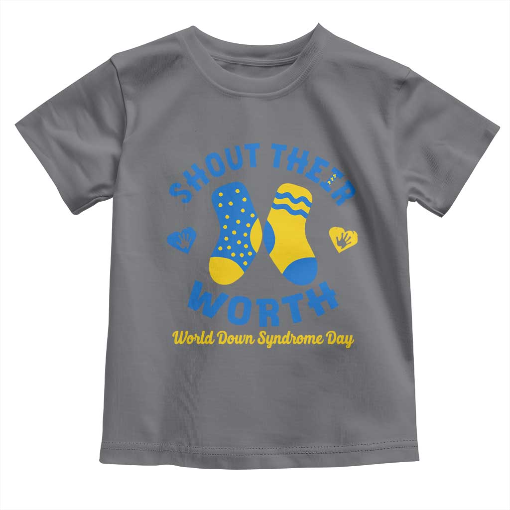 World Down Syndrome Day Toddler T Shirt 321 Awareness Support Shout Their Worth