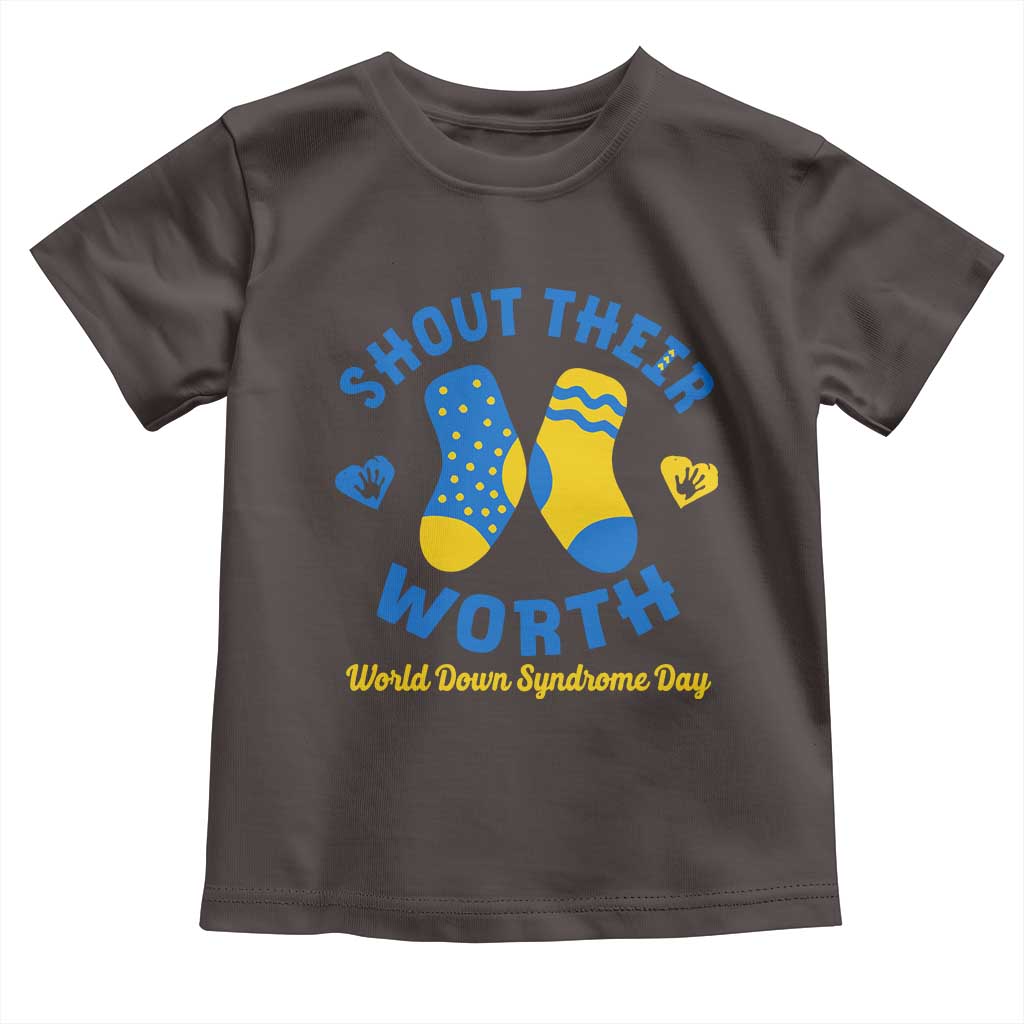 World Down Syndrome Day Toddler T Shirt 321 Awareness Support Shout Their Worth