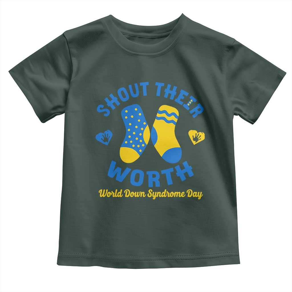 World Down Syndrome Day Toddler T Shirt 321 Awareness Support Shout Their Worth