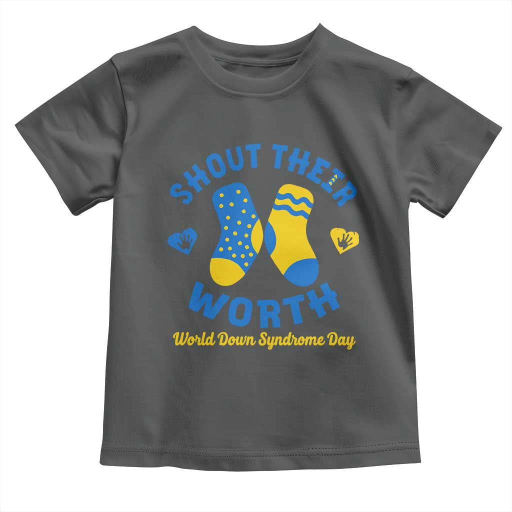 World Down Syndrome Day Toddler T Shirt 321 Awareness Support Shout Their Worth