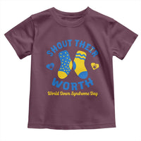 World Down Syndrome Day Toddler T Shirt 321 Awareness Support Shout Their Worth
