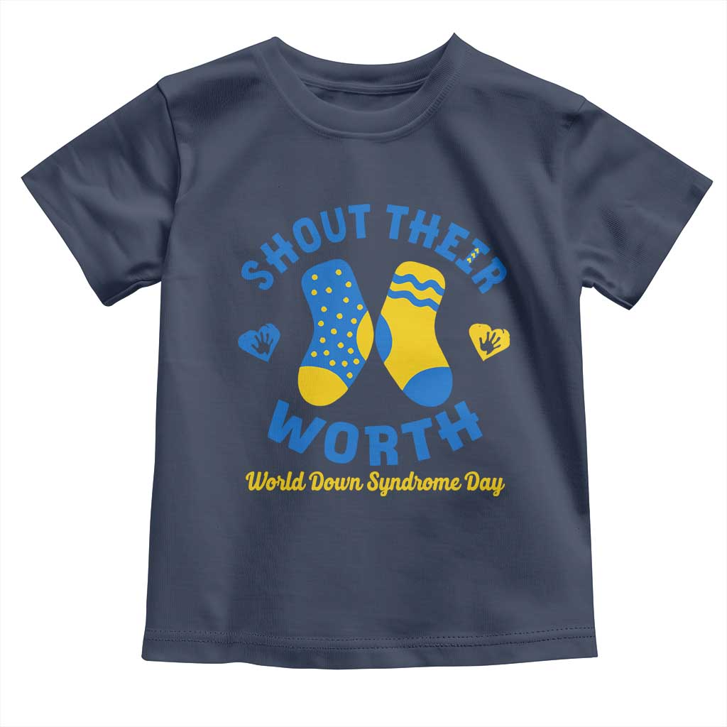 World Down Syndrome Day Toddler T Shirt 321 Awareness Support Shout Their Worth