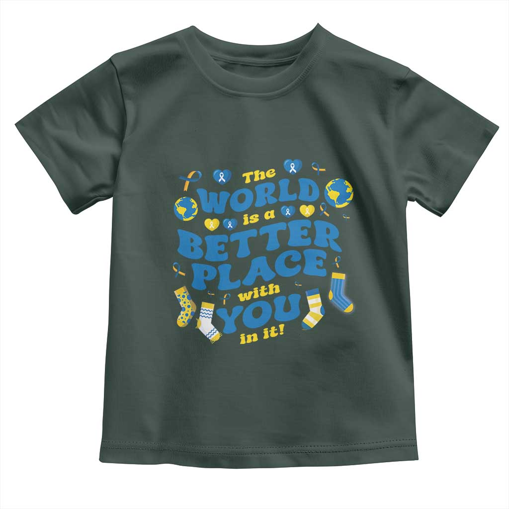 World Down Syndrome Day Toddler T Shirt 321 Awareness Support The World Is Better With You