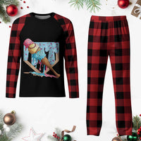 Baseball Ice Cream Dripping Plaid Pajama Set Baseball Bat Home Plate Drip - Wonder Print Shop