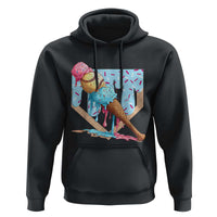 Baseball Ice Cream Dripping Hoodie Baseball Bat Home Plate Drip