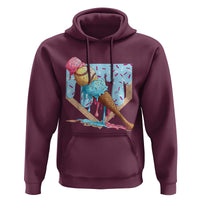 Baseball Ice Cream Dripping Hoodie Baseball Bat Home Plate Drip