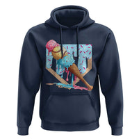 Baseball Ice Cream Dripping Hoodie Baseball Bat Home Plate Drip