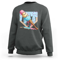 Baseball Ice Cream Dripping Sweatshirt Baseball Bat Home Plate Drip