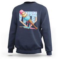 Baseball Ice Cream Dripping Sweatshirt Baseball Bat Home Plate Drip