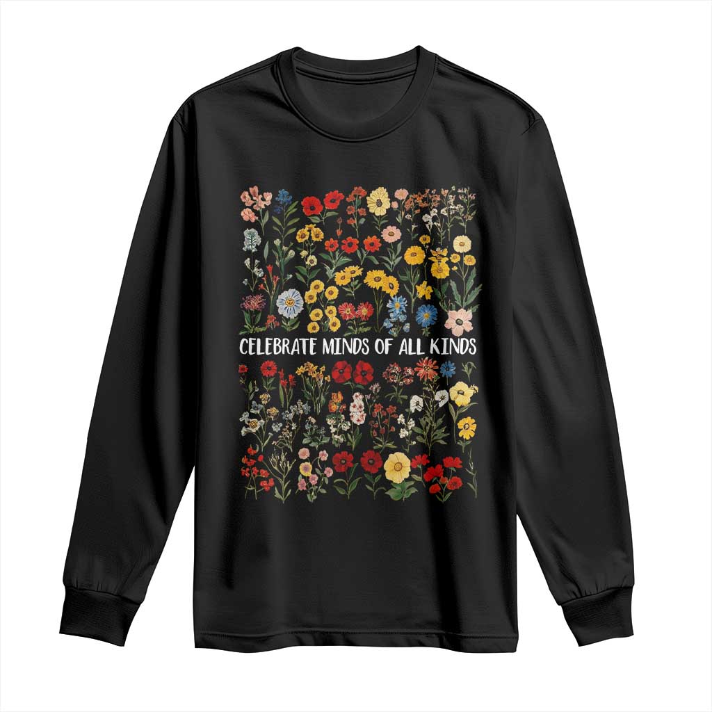 Autism Awareness Long Sleeve Shirt Neurodiversity Celebrate Minds of All Kinds