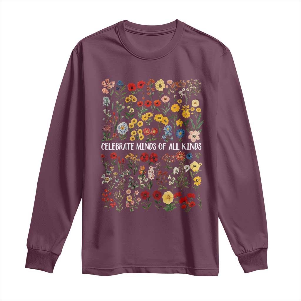 Autism Awareness Long Sleeve Shirt Neurodiversity Celebrate Minds of All Kinds