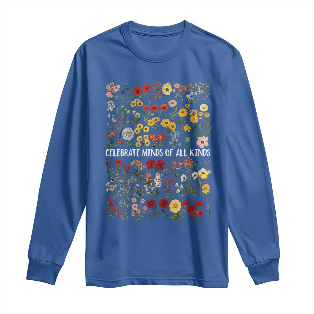 Autism Awareness Long Sleeve Shirt Neurodiversity Celebrate Minds of All Kinds