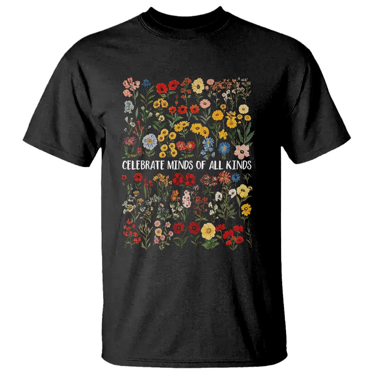 Autism Awareness T Shirt Neurodiversity Celebrate Minds of All Kinds