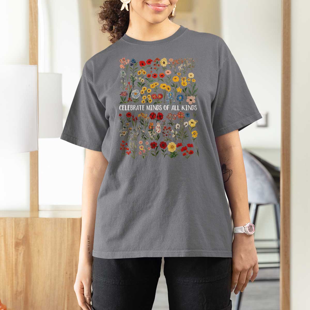 Autism Awareness T Shirt For Women Neurodiversity Celebrate Minds of All Kinds