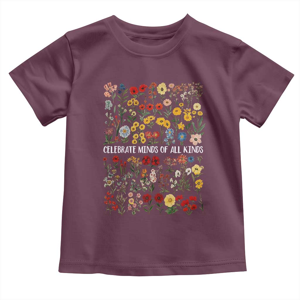 Autism Awareness Toddler T Shirt Neurodiversity Celebrate Minds of All Kinds