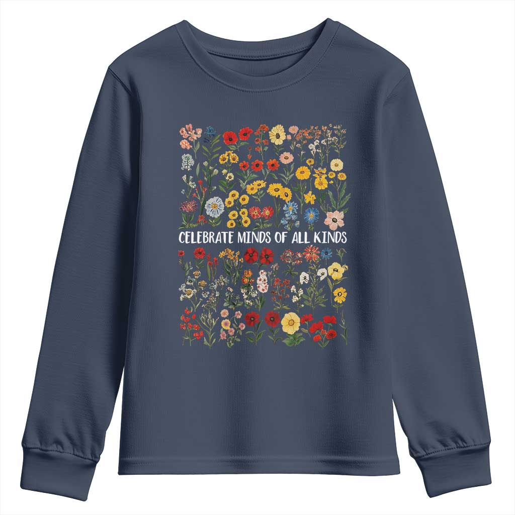 Autism Awareness Youth Sweatshirt Neurodiversity Celebrate Minds of All Kinds