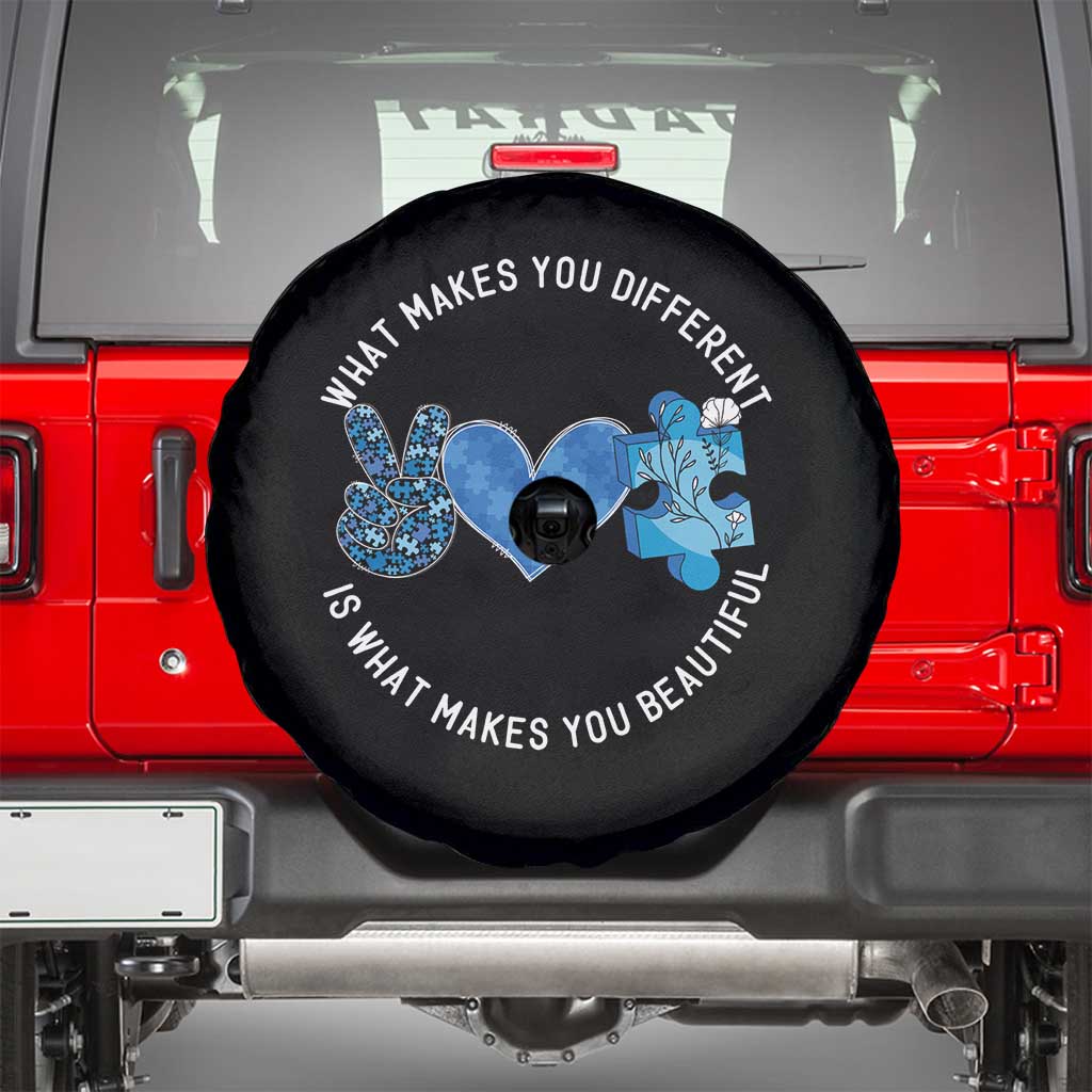 Autism Awareness Spare Tire Cover What Makes You Different Is What Makes You Beautiful