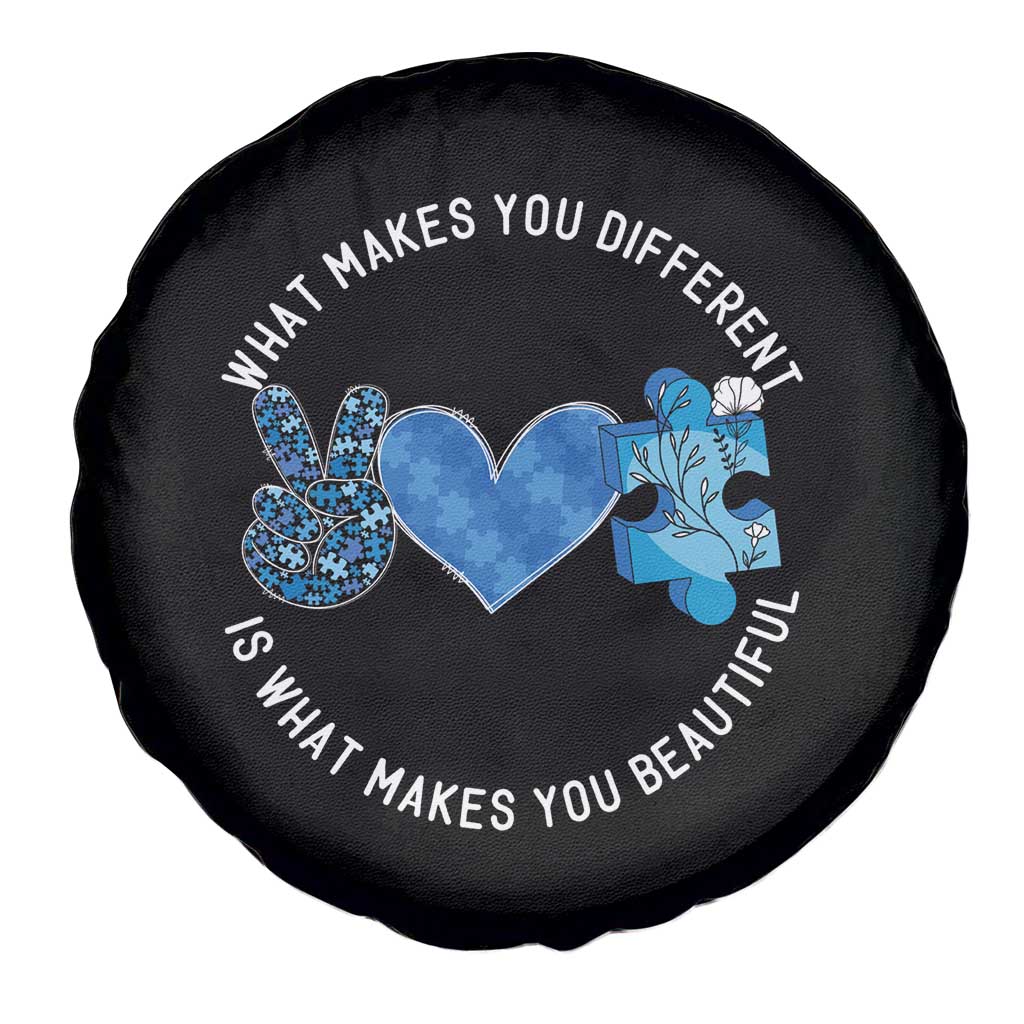 Autism Awareness Spare Tire Cover What Makes You Different Is What Makes You Beautiful
