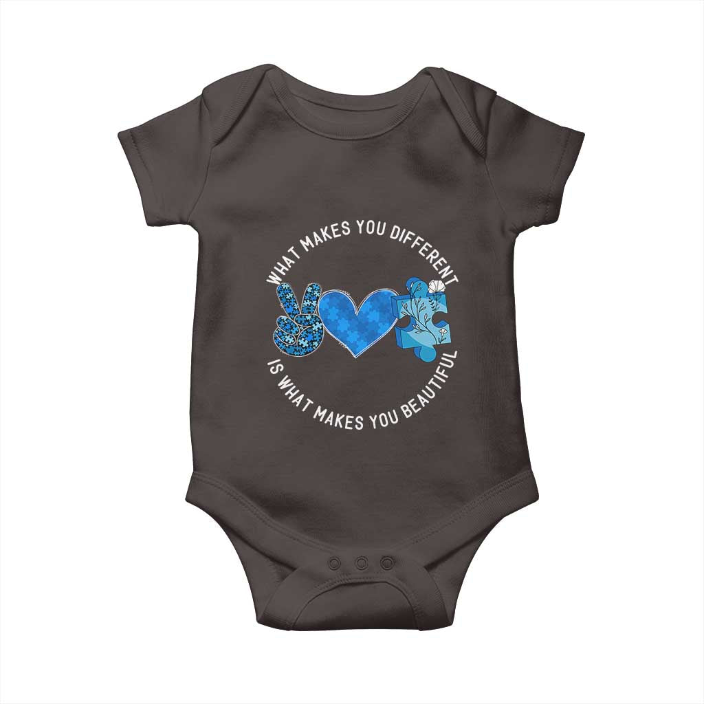 Autism Awareness Baby Onesie What Makes You Different Is What Makes You Beautiful