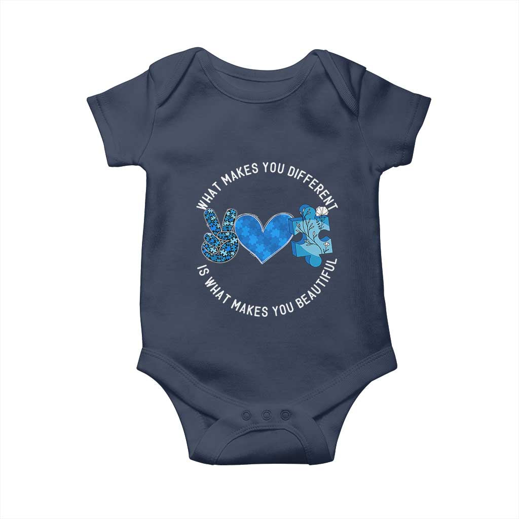 Autism Awareness Baby Onesie What Makes You Different Is What Makes You Beautiful