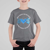 Autism Awareness T Shirt For Kid What Makes You Different Is What Makes You Beautiful