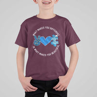Autism Awareness T Shirt For Kid What Makes You Different Is What Makes You Beautiful