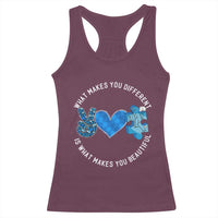 Autism Awareness Racerback Tank Top What Makes You Different Is What Makes You Beautiful
