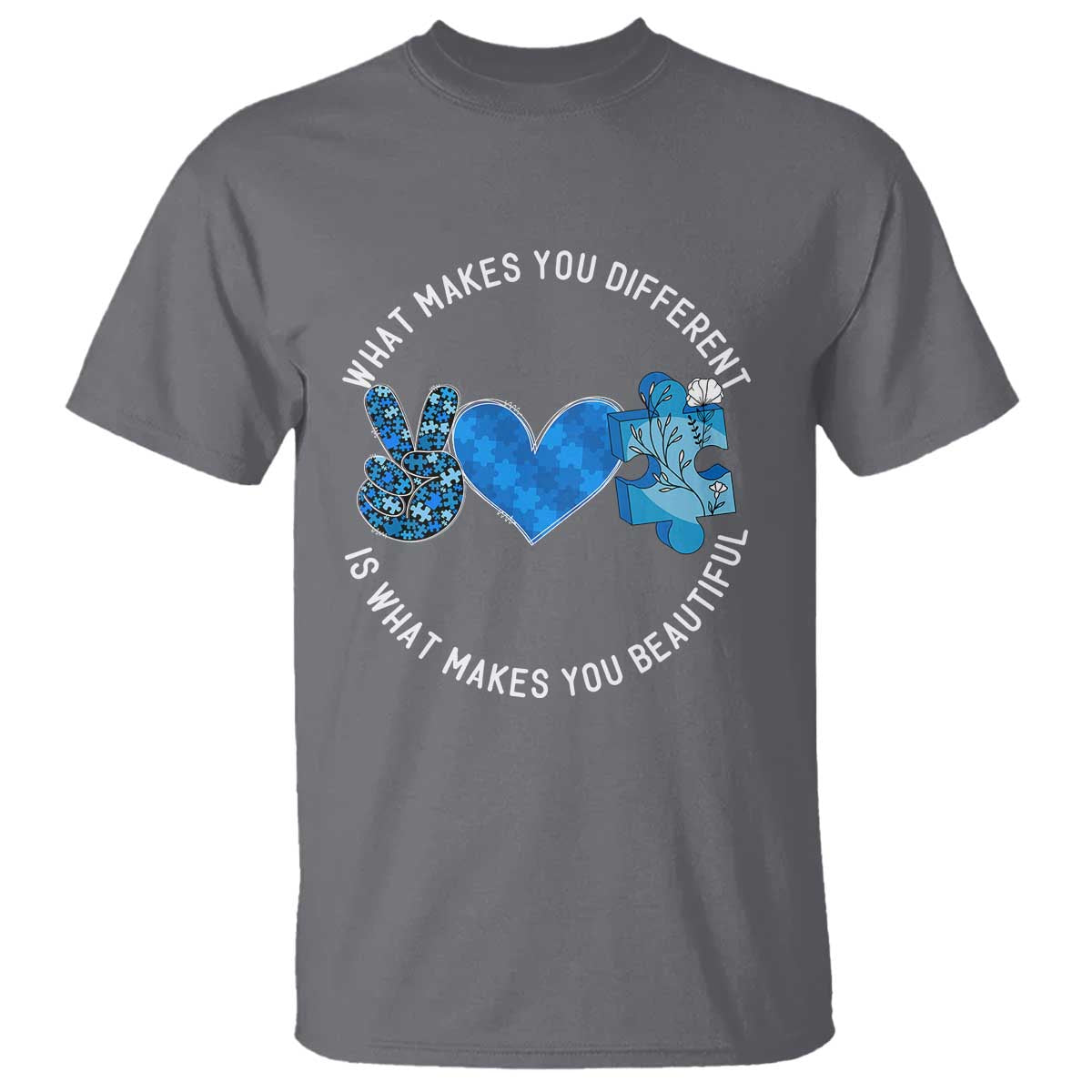 Autism Awareness T Shirt What Makes You Different Is What Makes You Beautiful