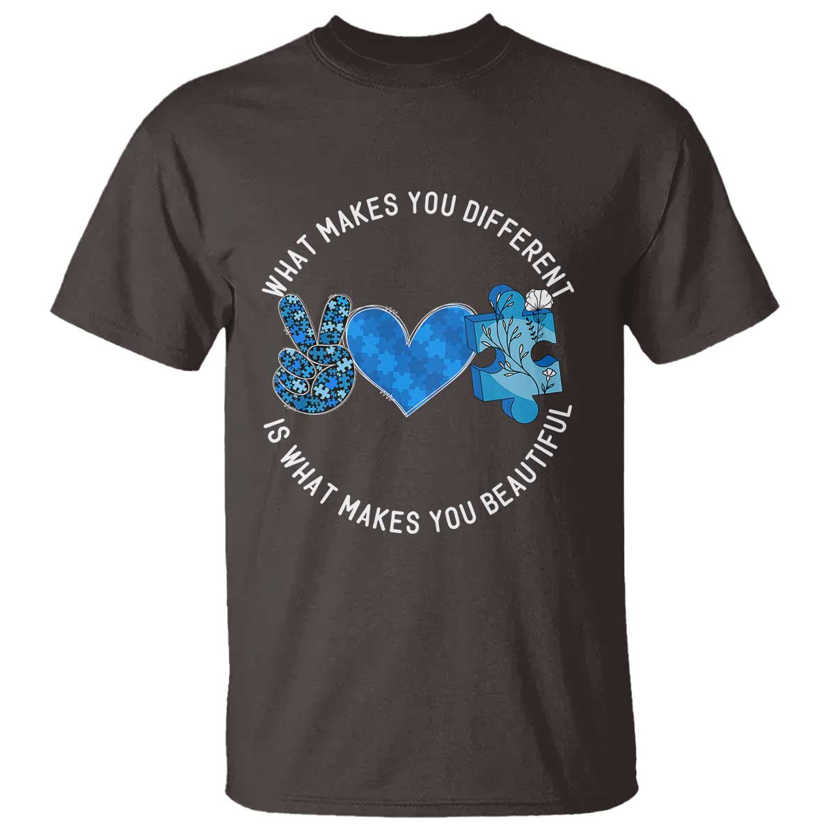 Autism Awareness T Shirt What Makes You Different Is What Makes You Beautiful