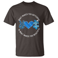 Autism Awareness T Shirt What Makes You Different Is What Makes You Beautiful