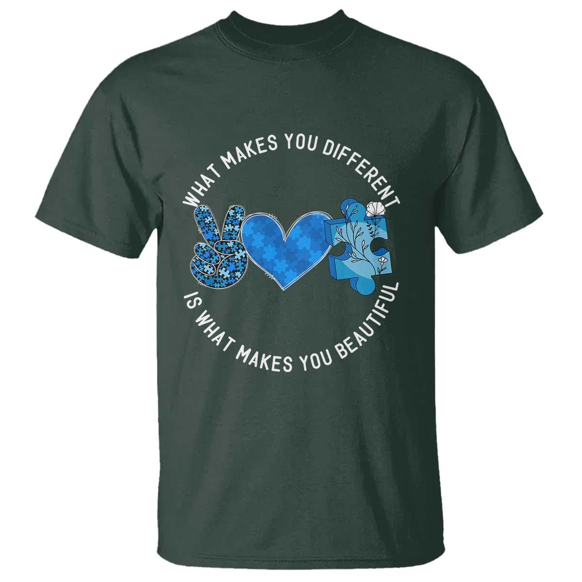 Autism Awareness T Shirt What Makes You Different Is What Makes You Beautiful